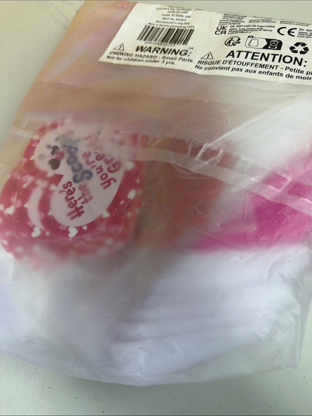 Joyin Valentine’s Day Toy Shovels 28 pack item number 12613 cellophane bags